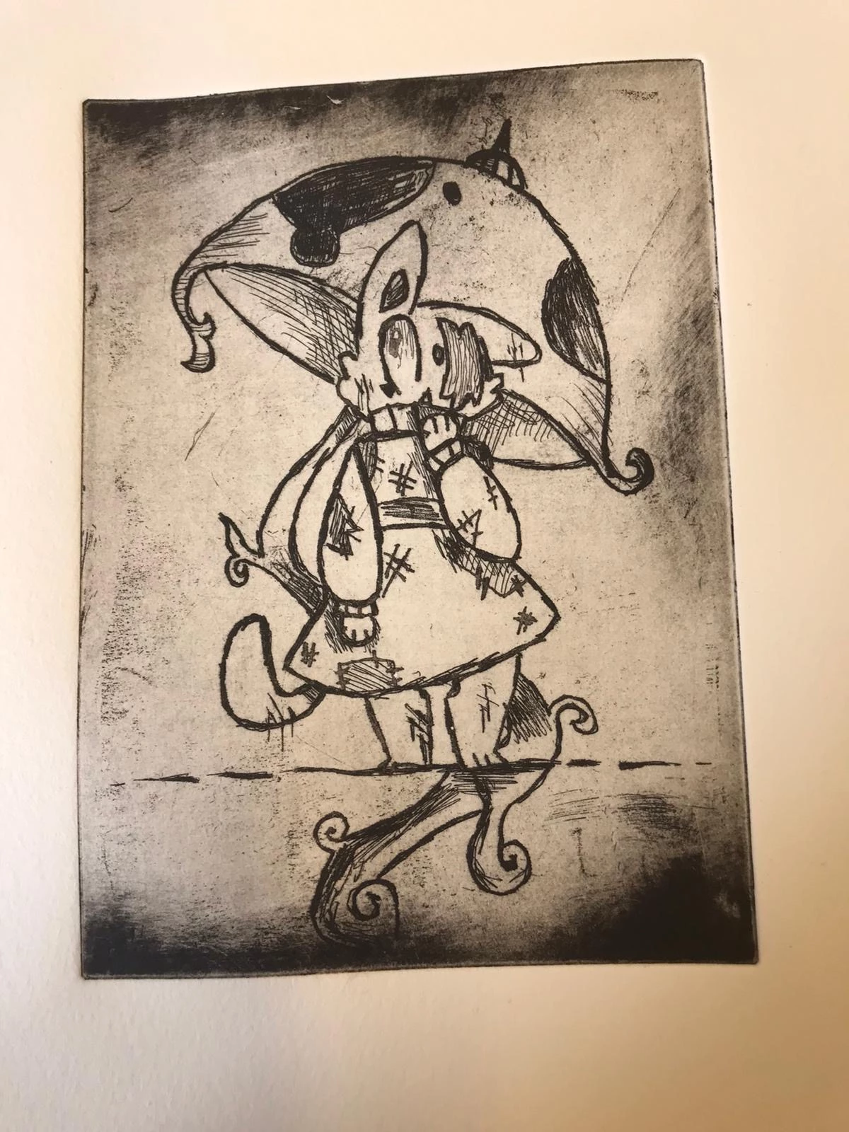 Little Mushroom Lithograph print